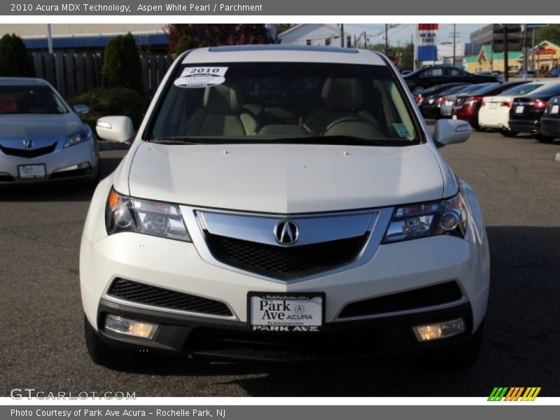 Aspen White Pearl / Parchment 2010 Acura MDX Technology