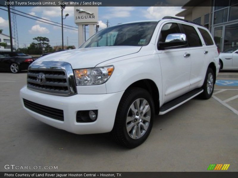 Super White / Sand Beige 2008 Toyota Sequoia Limited
