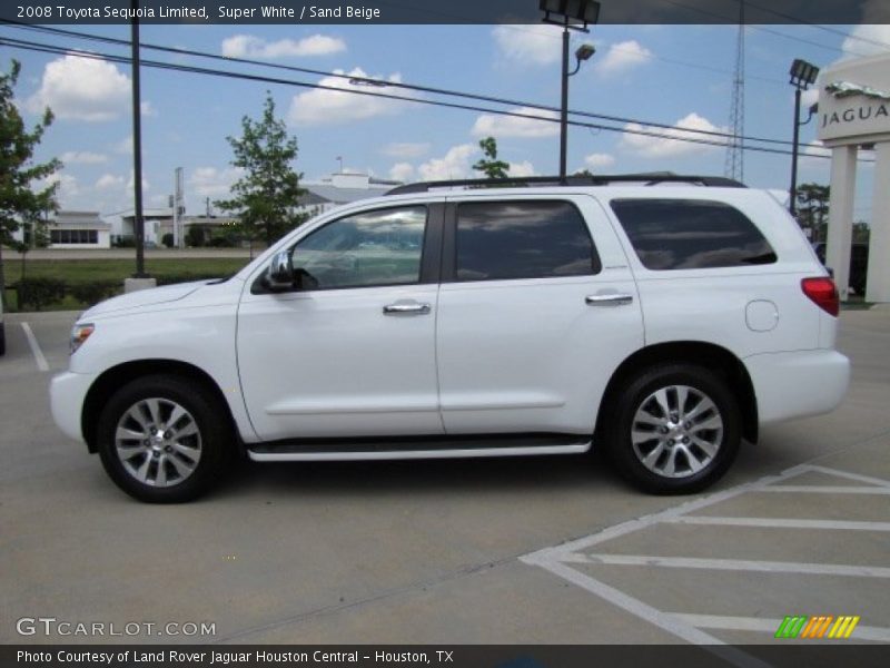 Super White / Sand Beige 2008 Toyota Sequoia Limited