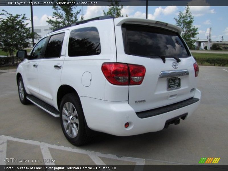 Super White / Sand Beige 2008 Toyota Sequoia Limited