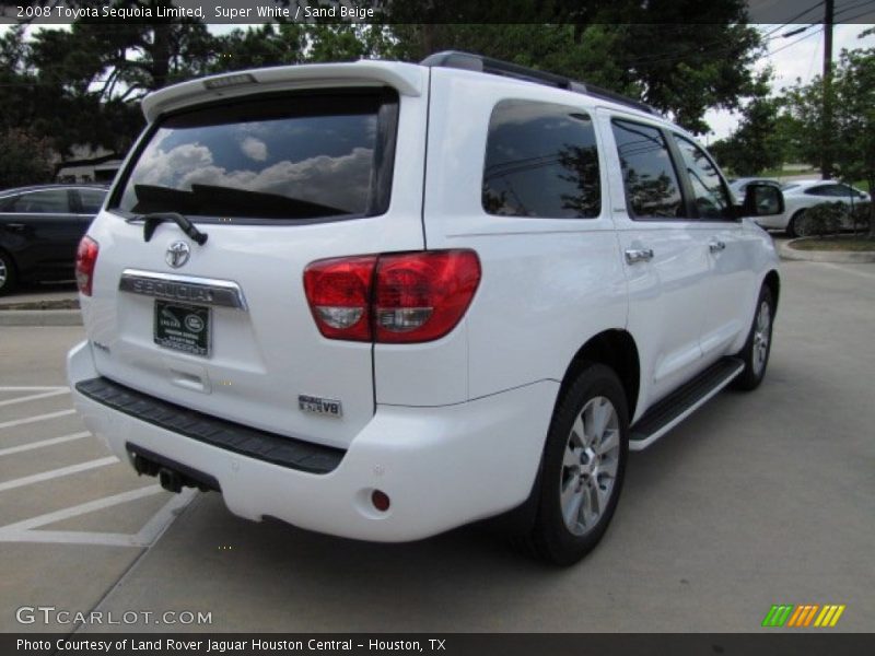 Super White / Sand Beige 2008 Toyota Sequoia Limited