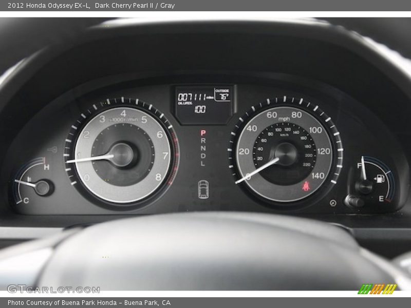 Dark Cherry Pearl II / Gray 2012 Honda Odyssey EX-L