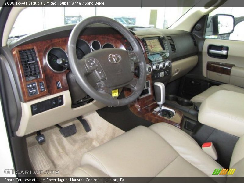 Super White / Sand Beige 2008 Toyota Sequoia Limited