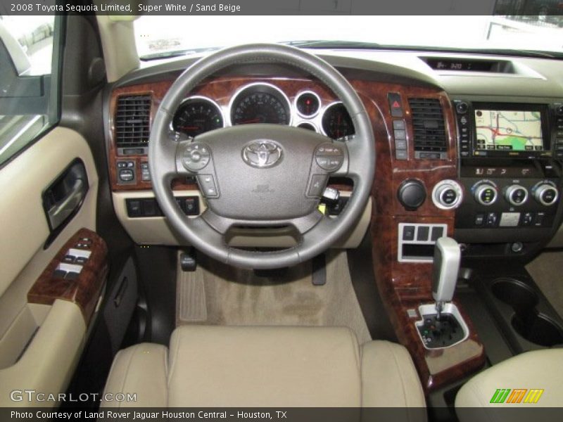 Super White / Sand Beige 2008 Toyota Sequoia Limited