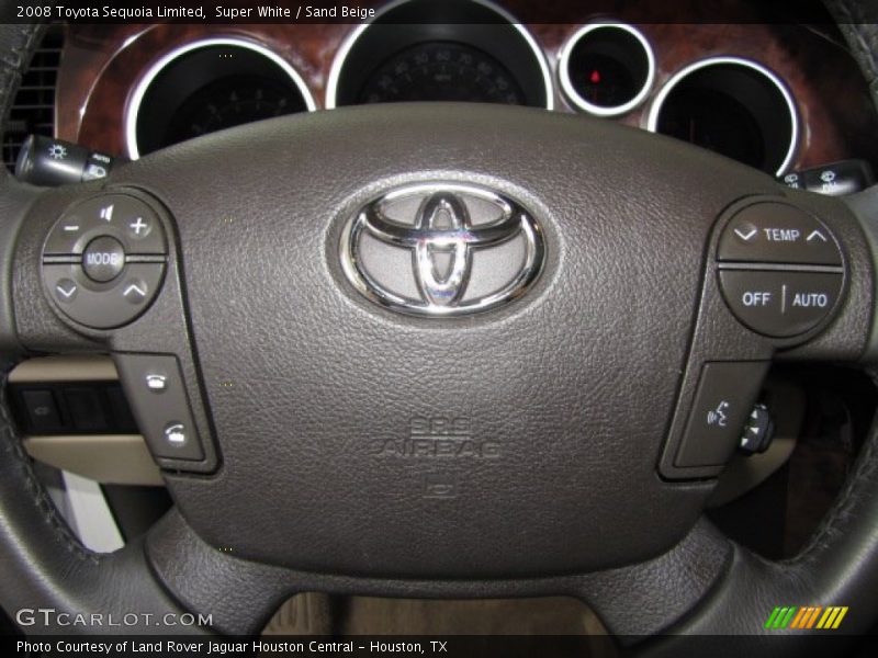 Super White / Sand Beige 2008 Toyota Sequoia Limited