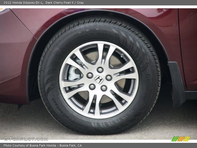 Dark Cherry Pearl II / Gray 2012 Honda Odyssey EX-L