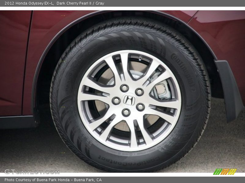 Dark Cherry Pearl II / Gray 2012 Honda Odyssey EX-L