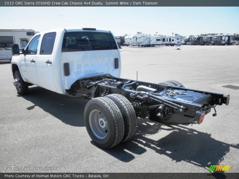 Summit White / Dark Titanium 2013 GMC Sierra 3500HD Crew Cab Chassis 4x4 Dually