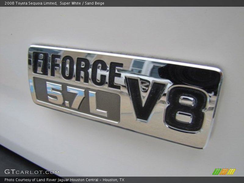 Super White / Sand Beige 2008 Toyota Sequoia Limited