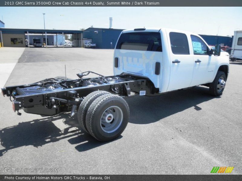 Summit White / Dark Titanium 2013 GMC Sierra 3500HD Crew Cab Chassis 4x4 Dually