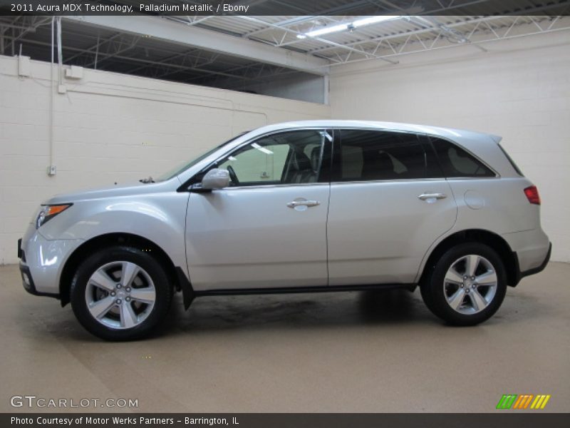 Palladium Metallic / Ebony 2011 Acura MDX Technology