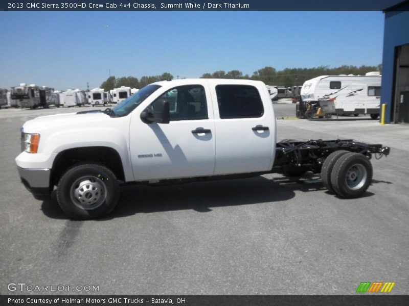 Summit White / Dark Titanium 2013 GMC Sierra 3500HD Crew Cab 4x4 Chassis