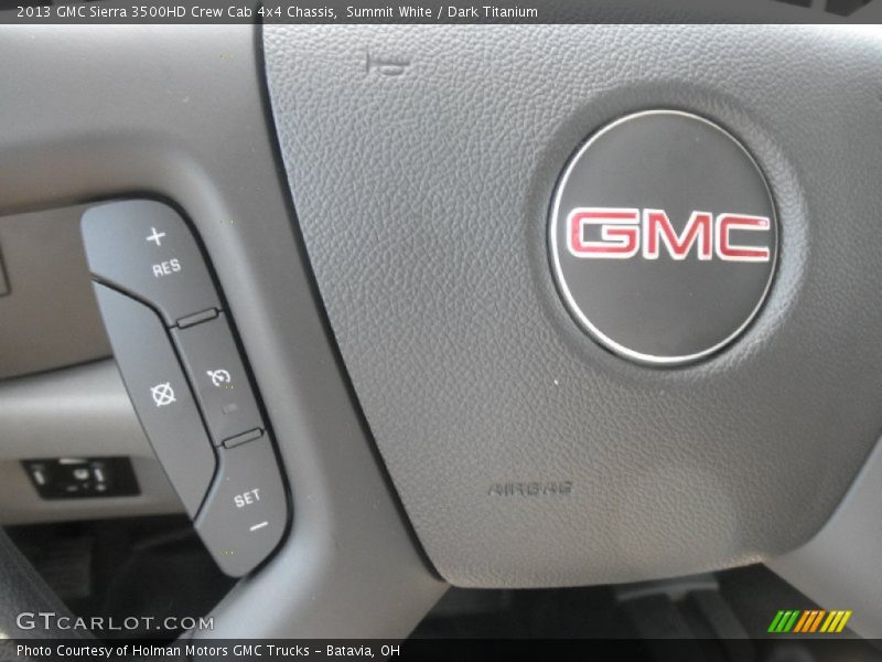 Summit White / Dark Titanium 2013 GMC Sierra 3500HD Crew Cab 4x4 Chassis