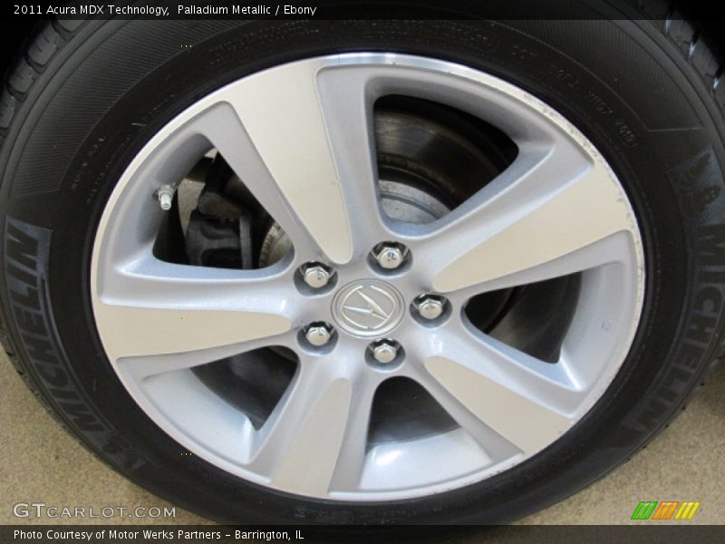 Palladium Metallic / Ebony 2011 Acura MDX Technology