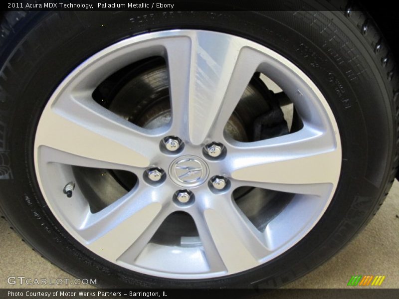 Palladium Metallic / Ebony 2011 Acura MDX Technology