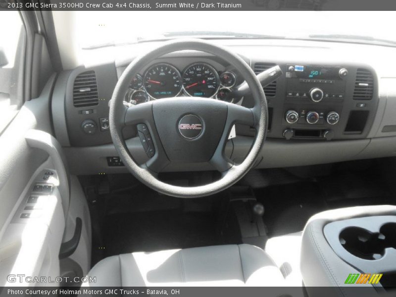 Summit White / Dark Titanium 2013 GMC Sierra 3500HD Crew Cab 4x4 Chassis