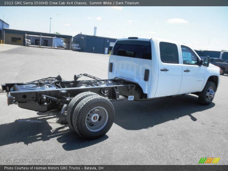 Summit White / Dark Titanium 2013 GMC Sierra 3500HD Crew Cab 4x4 Chassis