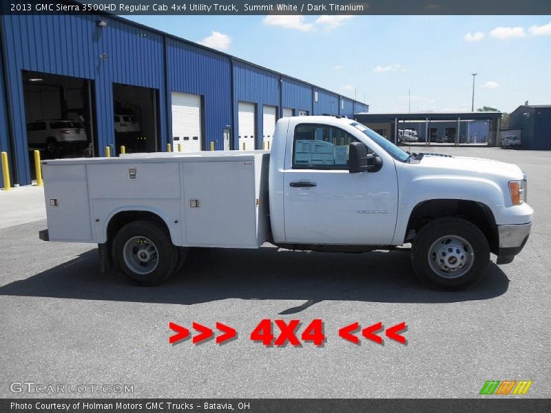 Summit White / Dark Titanium 2013 GMC Sierra 3500HD Regular Cab 4x4 Utility Truck