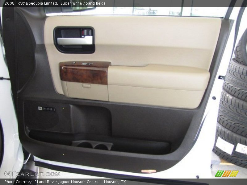 Super White / Sand Beige 2008 Toyota Sequoia Limited