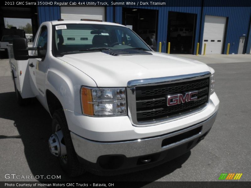 Summit White / Dark Titanium 2013 GMC Sierra 3500HD Regular Cab 4x4 Utility Truck
