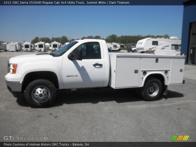 Summit White / Dark Titanium 2013 GMC Sierra 3500HD Regular Cab 4x4 Utility Truck