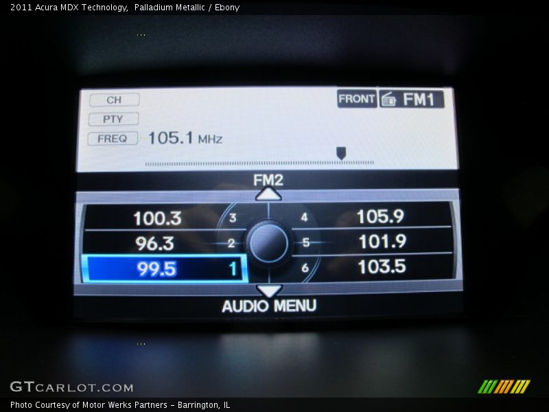 Palladium Metallic / Ebony 2011 Acura MDX Technology