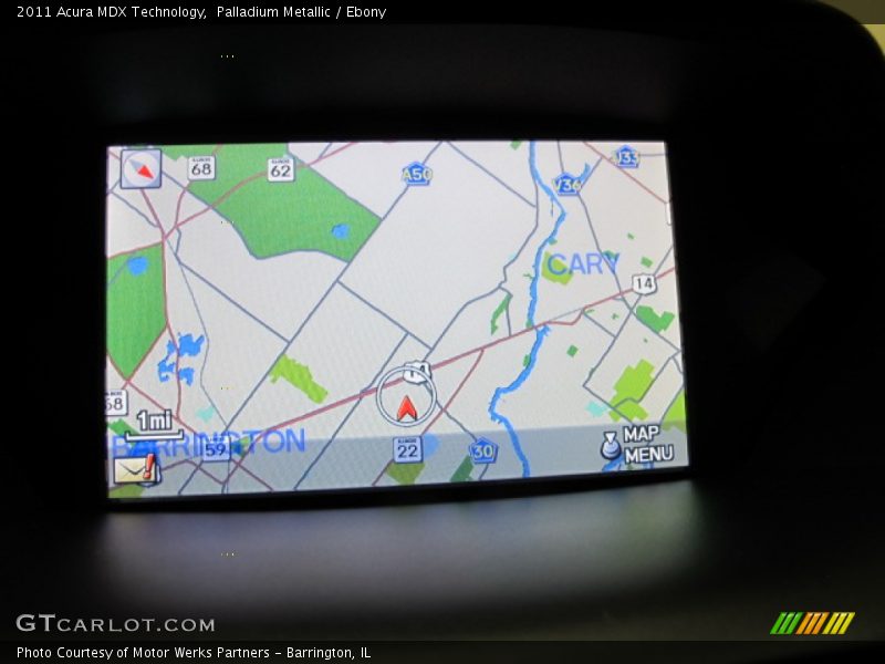 Palladium Metallic / Ebony 2011 Acura MDX Technology