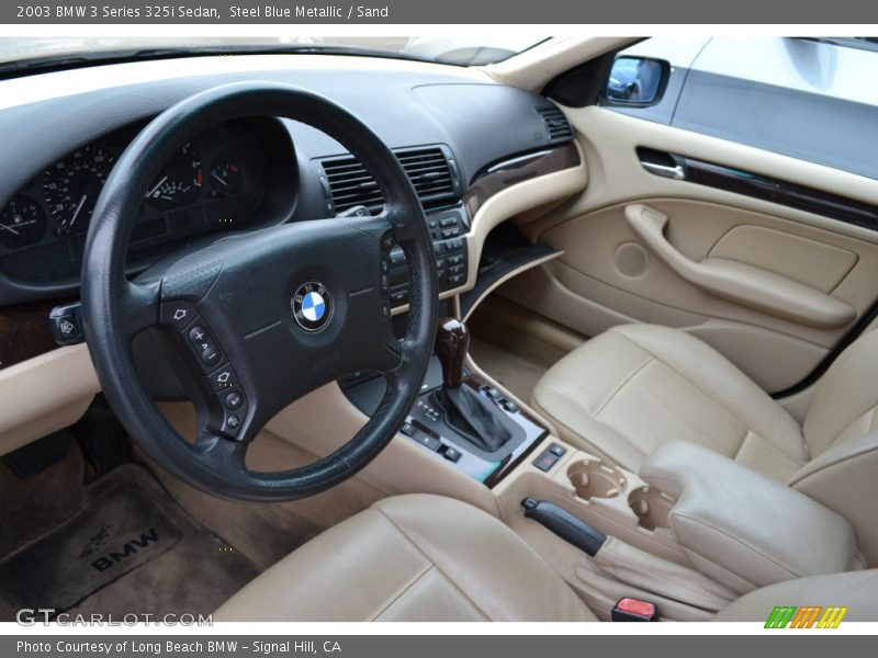 Steel Blue Metallic / Sand 2003 BMW 3 Series 325i Sedan