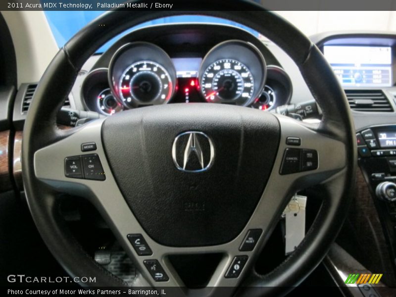 Palladium Metallic / Ebony 2011 Acura MDX Technology