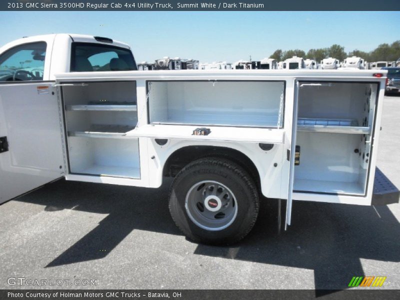 Summit White / Dark Titanium 2013 GMC Sierra 3500HD Regular Cab 4x4 Utility Truck