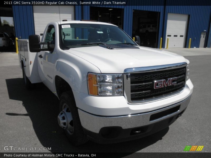 Summit White / Dark Titanium 2013 GMC Sierra 3500HD Regular Cab Chassis