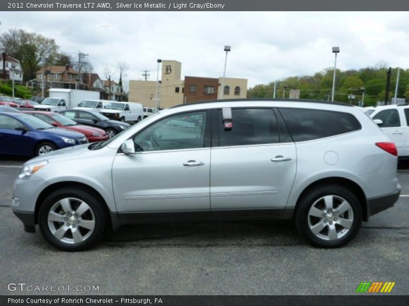 Silver Ice Metallic / Light Gray/Ebony 2012 Chevrolet Traverse LTZ AWD