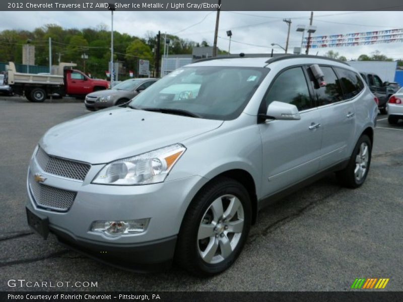 Silver Ice Metallic / Light Gray/Ebony 2012 Chevrolet Traverse LTZ AWD