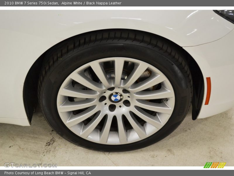 Alpine White / Black Nappa Leather 2010 BMW 7 Series 750i Sedan