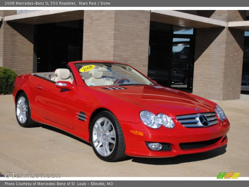 Mars Red / Stone 2008 Mercedes-Benz SL 550 Roadster