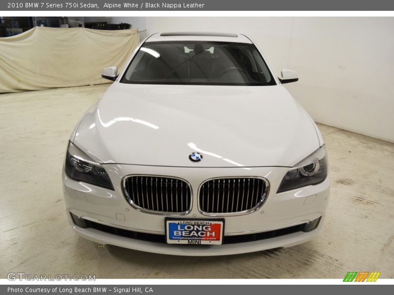 Alpine White / Black Nappa Leather 2010 BMW 7 Series 750i Sedan