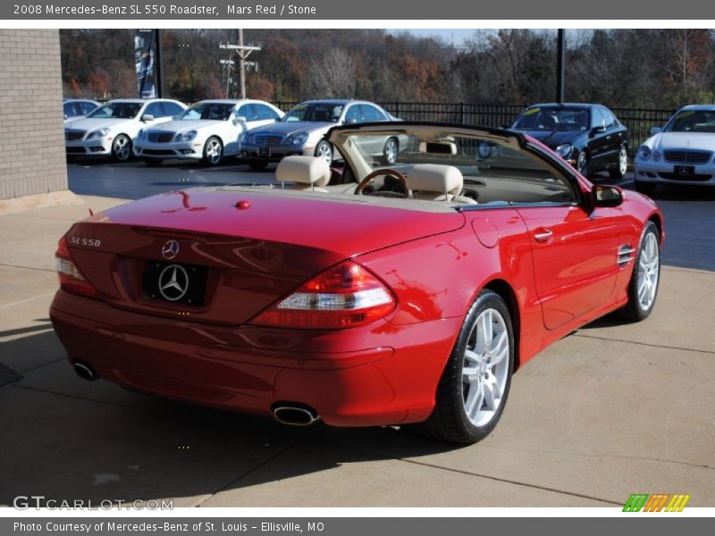 Mars Red / Stone 2008 Mercedes-Benz SL 550 Roadster