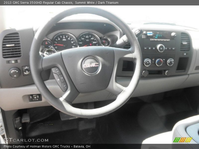 Summit White / Dark Titanium 2013 GMC Sierra 3500HD Regular Cab Chassis
