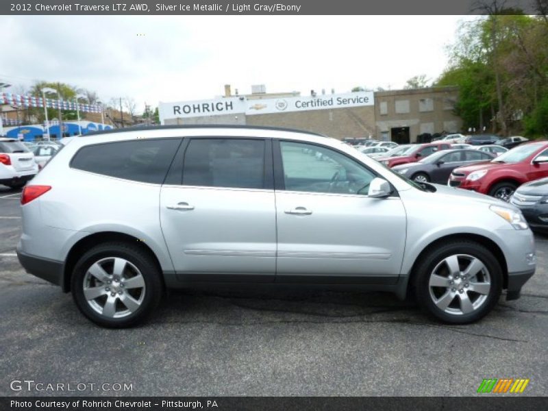 Silver Ice Metallic / Light Gray/Ebony 2012 Chevrolet Traverse LTZ AWD