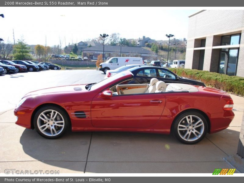 Mars Red / Stone 2008 Mercedes-Benz SL 550 Roadster