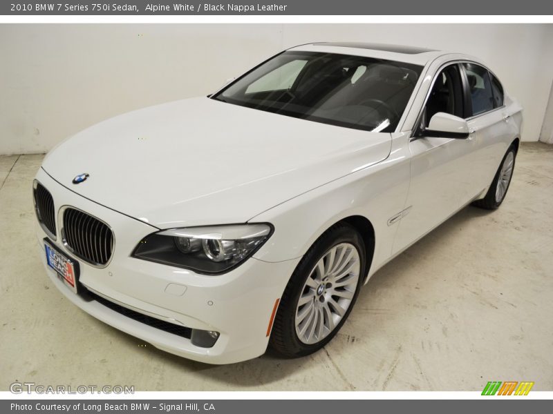 Alpine White / Black Nappa Leather 2010 BMW 7 Series 750i Sedan