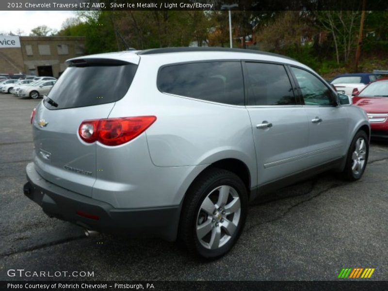 Silver Ice Metallic / Light Gray/Ebony 2012 Chevrolet Traverse LTZ AWD