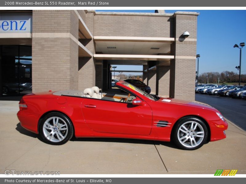 Mars Red / Stone 2008 Mercedes-Benz SL 550 Roadster