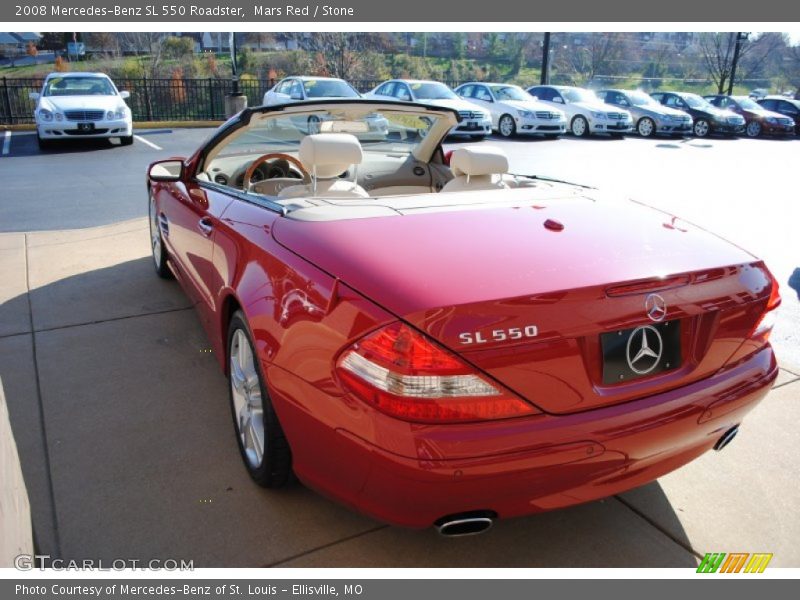 Mars Red / Stone 2008 Mercedes-Benz SL 550 Roadster