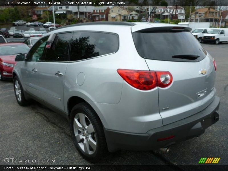 Silver Ice Metallic / Light Gray/Ebony 2012 Chevrolet Traverse LTZ AWD
