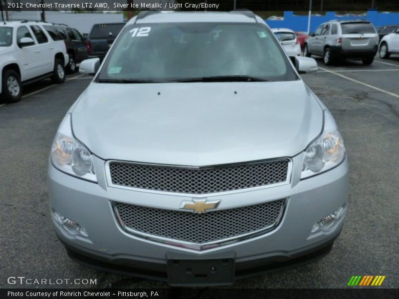 Silver Ice Metallic / Light Gray/Ebony 2012 Chevrolet Traverse LTZ AWD