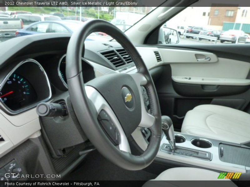 Silver Ice Metallic / Light Gray/Ebony 2012 Chevrolet Traverse LTZ AWD
