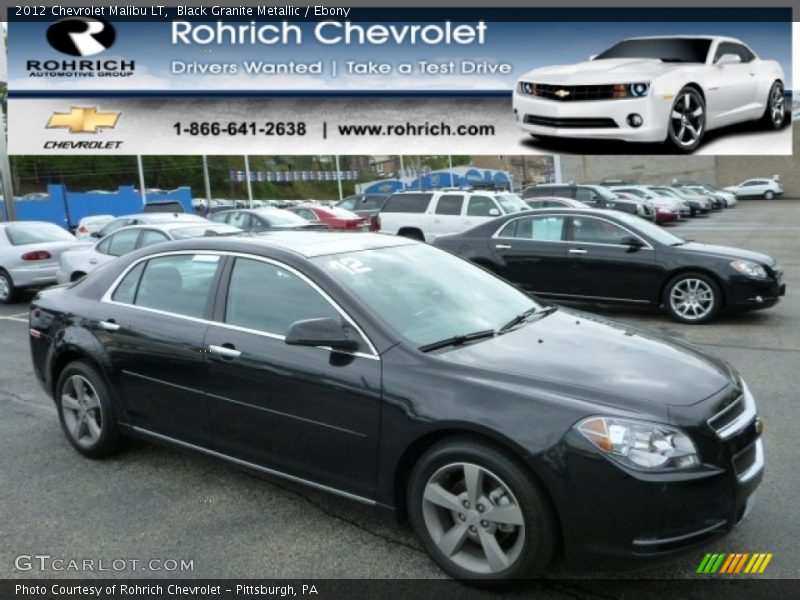 Black Granite Metallic / Ebony 2012 Chevrolet Malibu LT