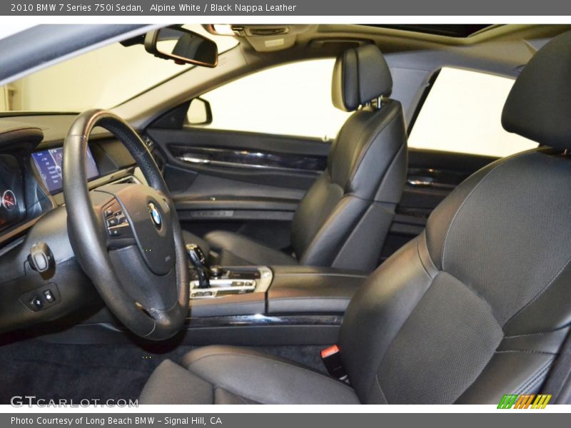Alpine White / Black Nappa Leather 2010 BMW 7 Series 750i Sedan