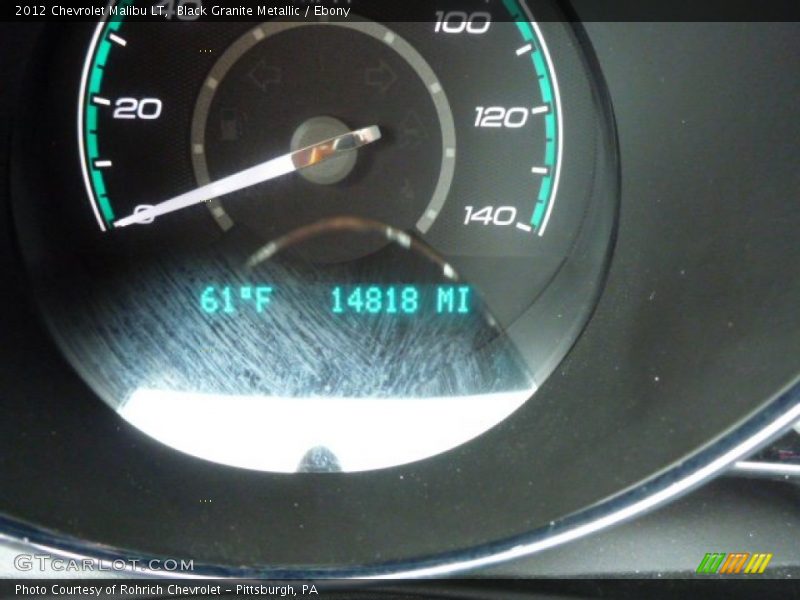 Black Granite Metallic / Ebony 2012 Chevrolet Malibu LT
